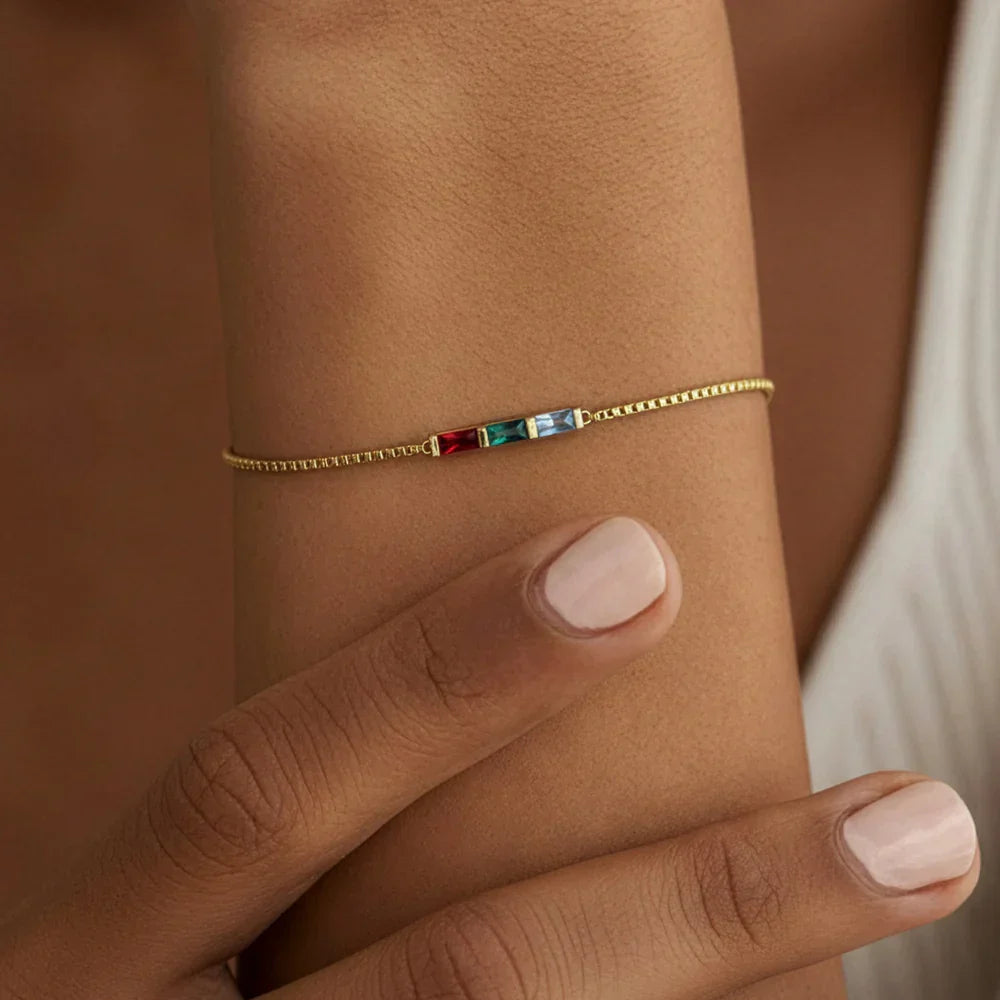 Regenbogen Geburtsstein Armband
