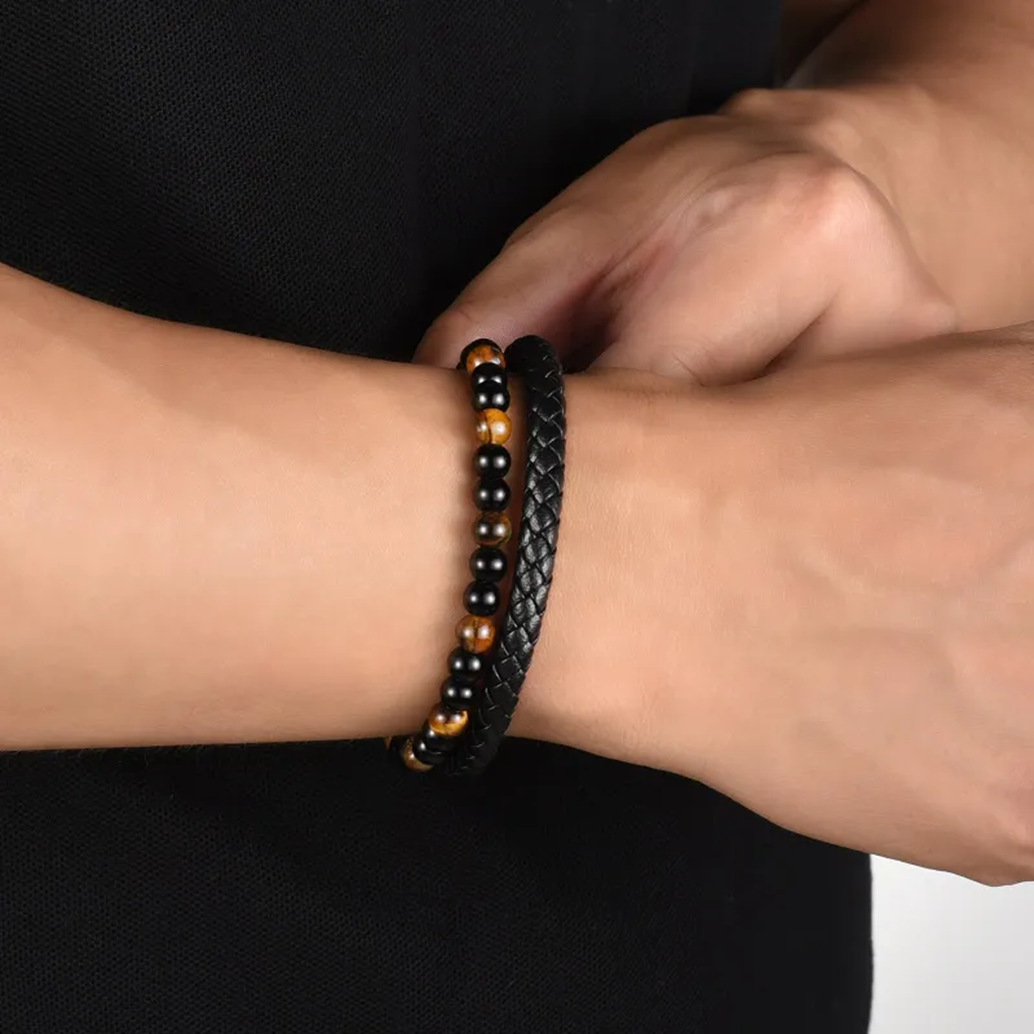 Poikani kilpi – tiikerinsilmä-rannekoru