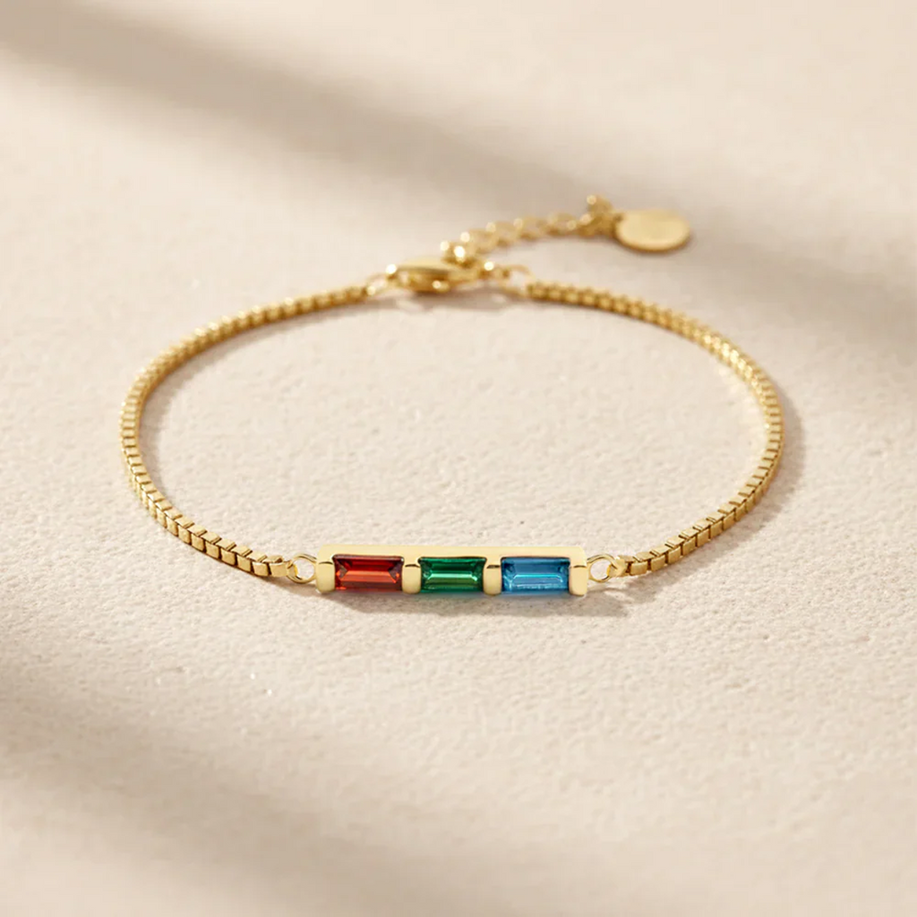Regenbogen Geburtsstein Armband