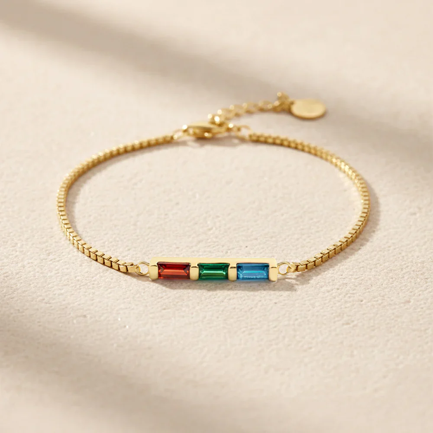 Regenbogen Geburtsstein Armband
