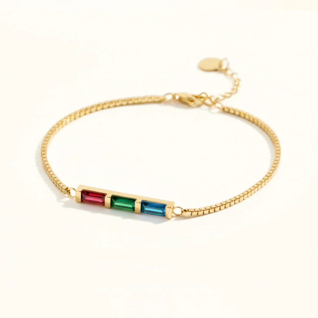 Regenbogen Geburtsstein Armband