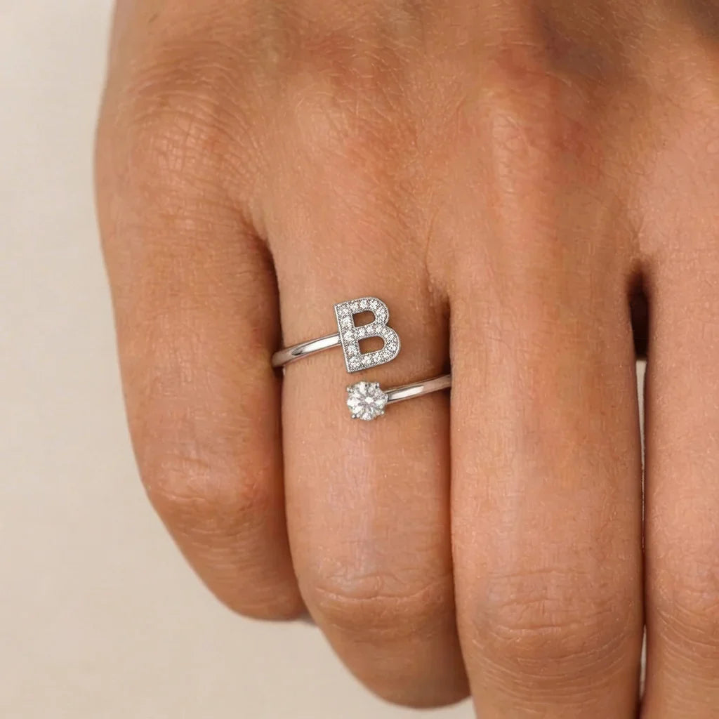 Anillo Ajustable con Inicial