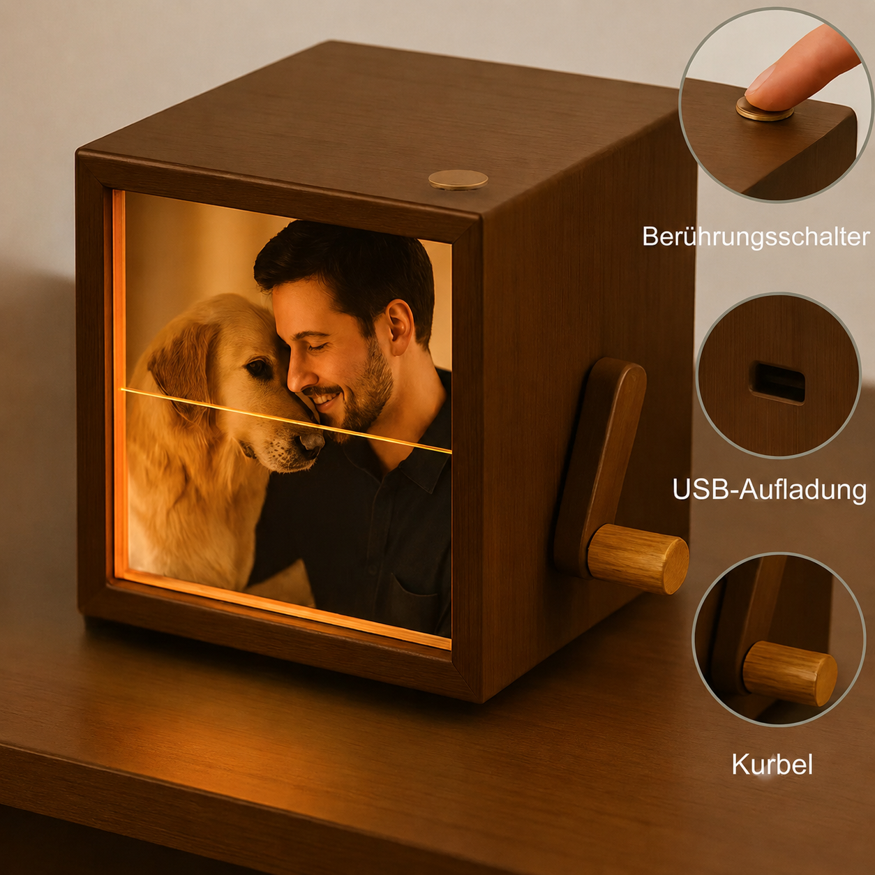 Leuchtende Erinnerungsbox