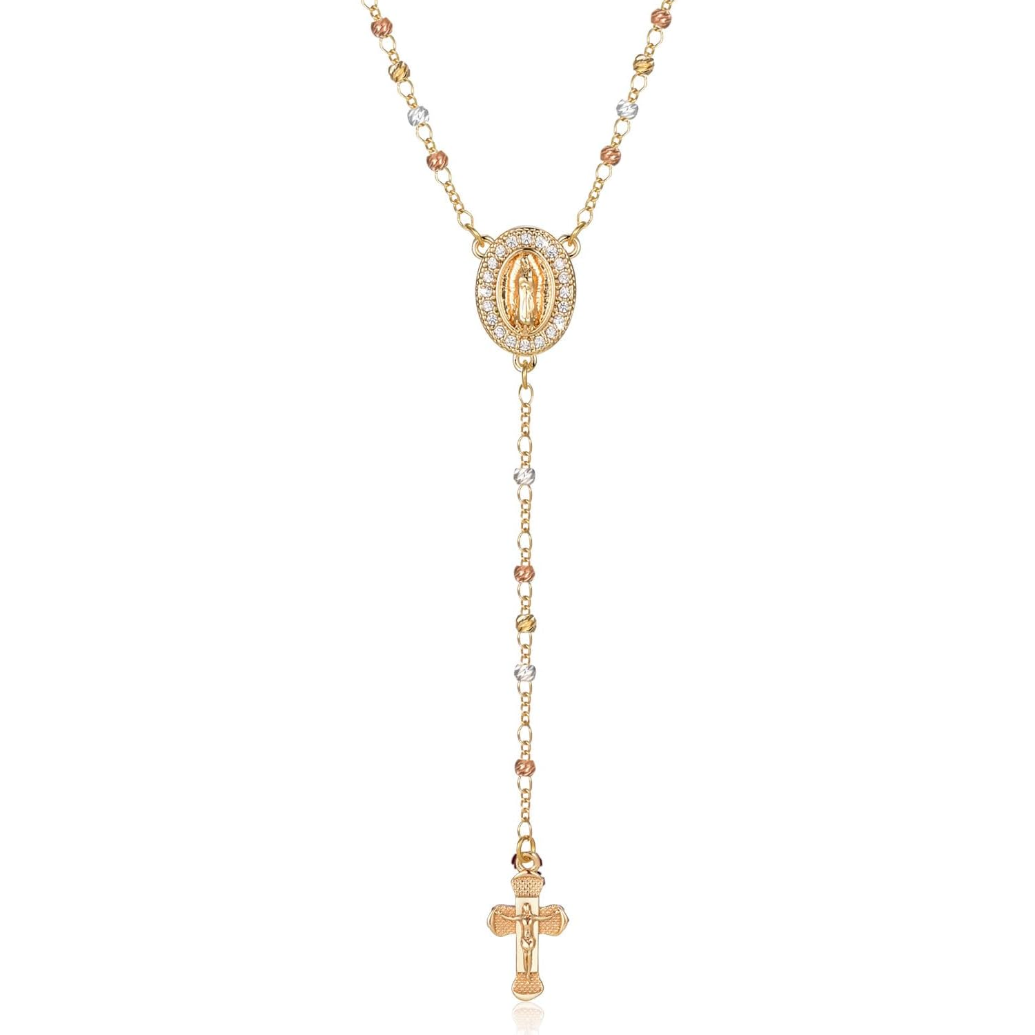 Virgin Mary Cross Necklace