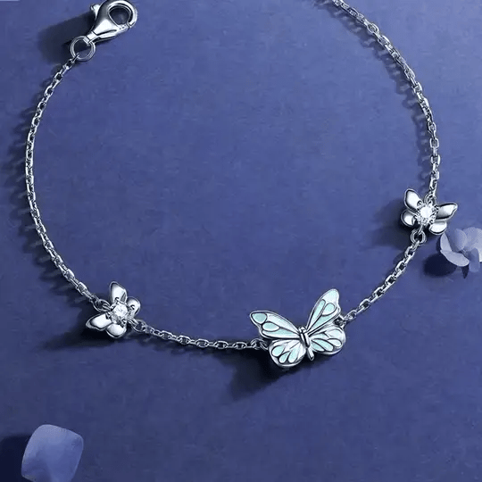 Radiant Blue Butterfly Bracelet