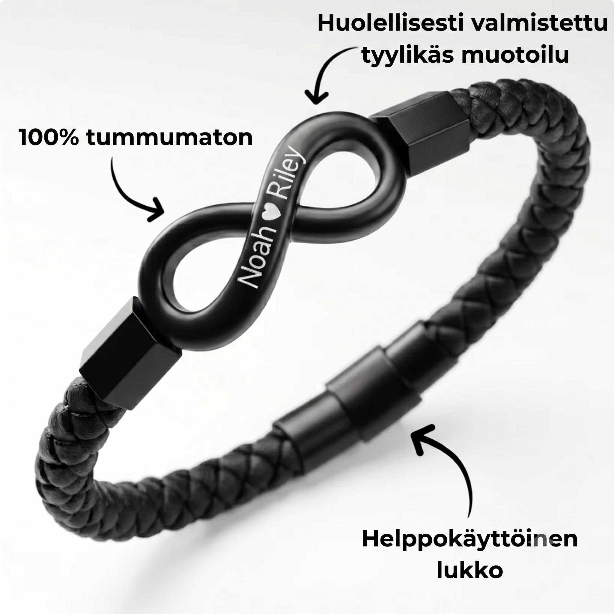 Yksilöity rannekoru miehelleni