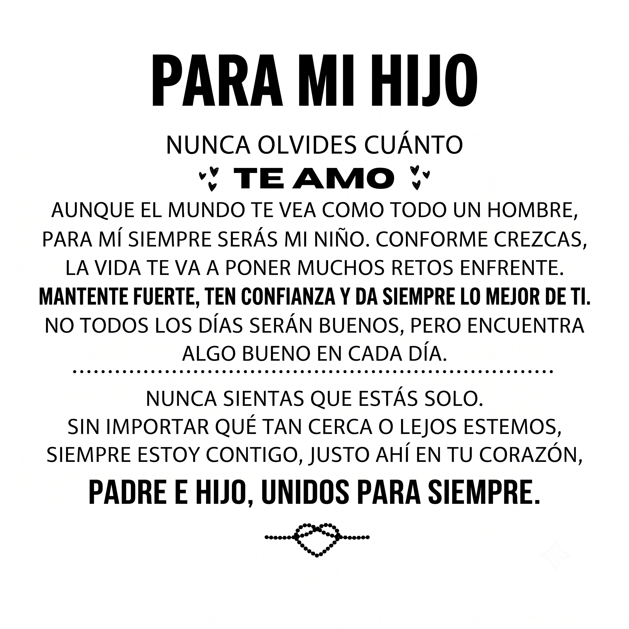 «Para mi hijo» — Pulsera grabada
