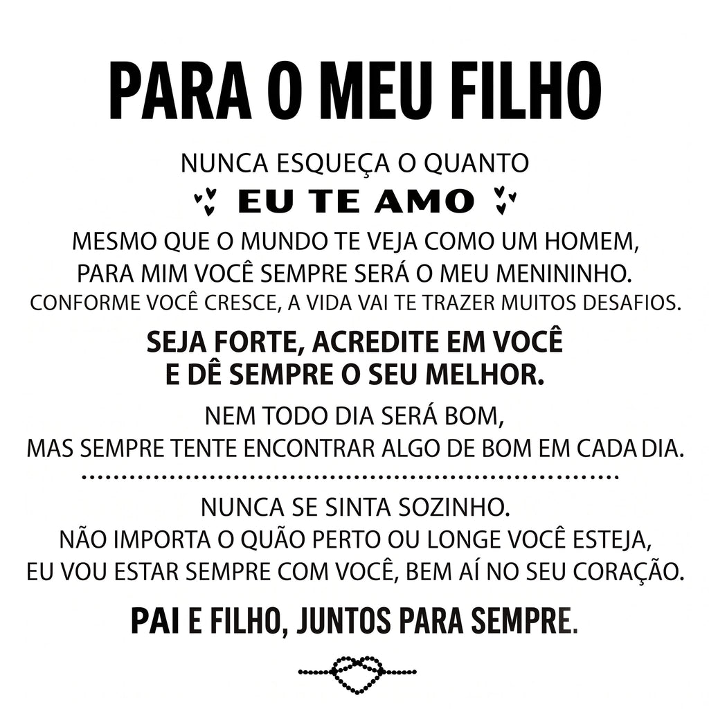 Pulseira Gravada "Para Meu Filho"