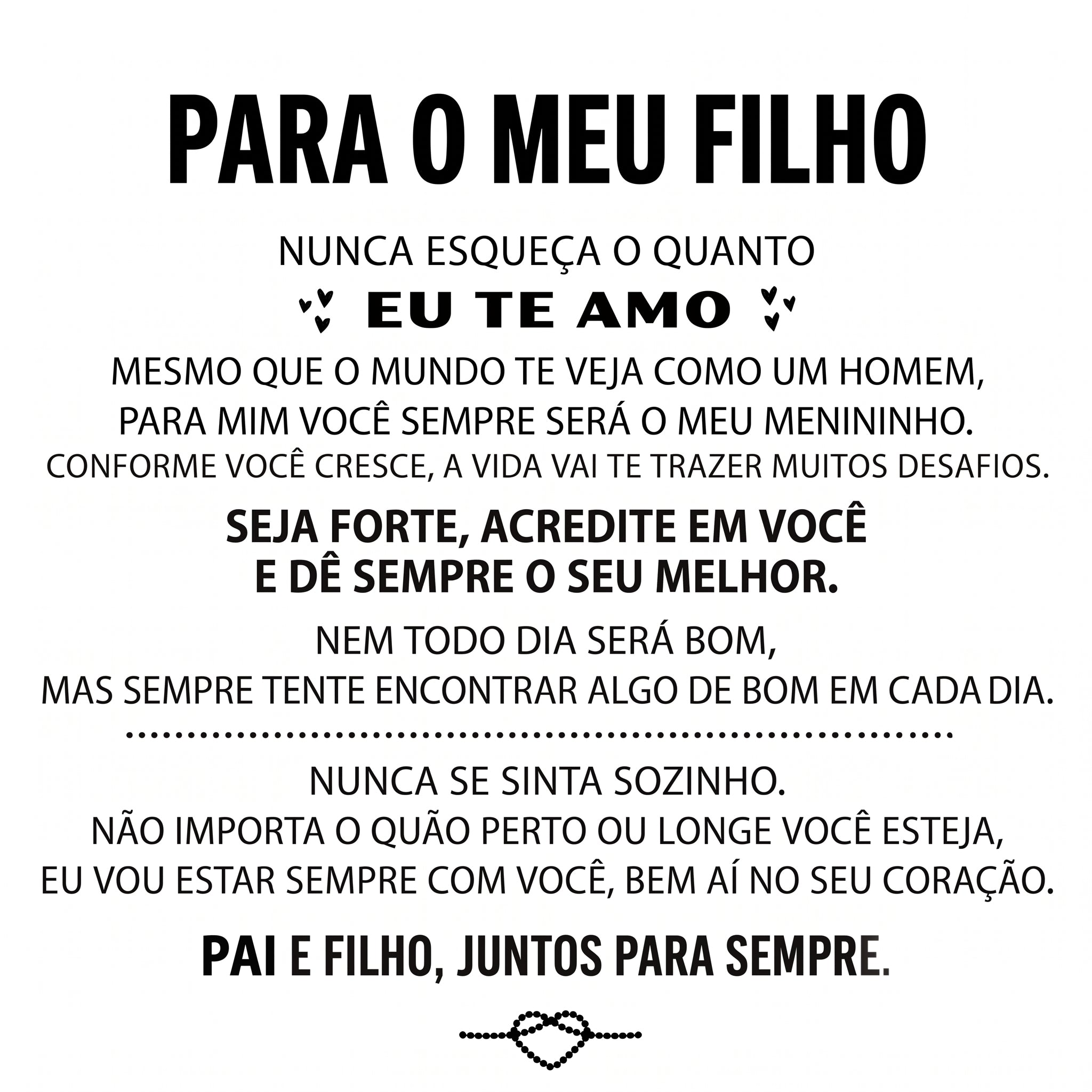 Pulseira Gravada "Para Meu Filho"