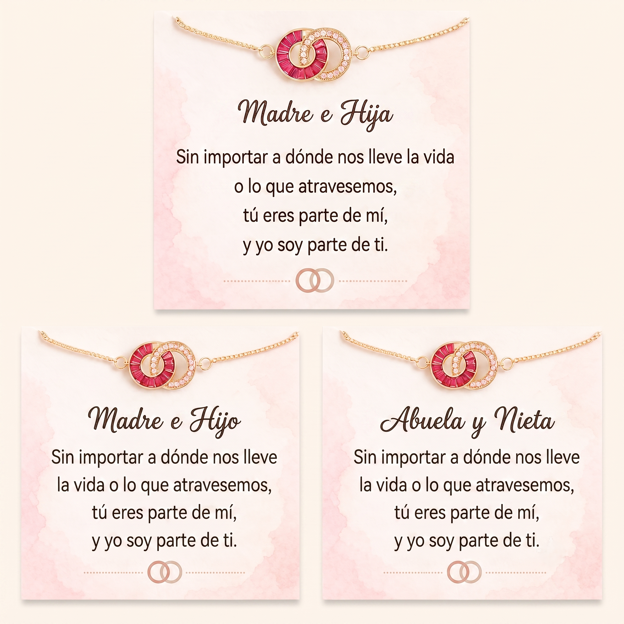 Pulsera de Piedras de Nacimiento Enlazadas