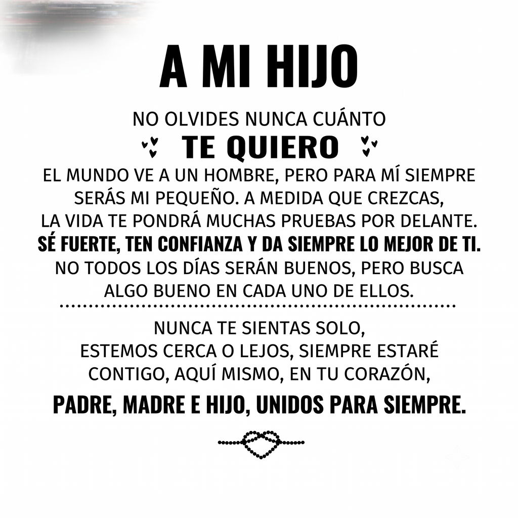 «Para mi hijo» — Pulsera grabada