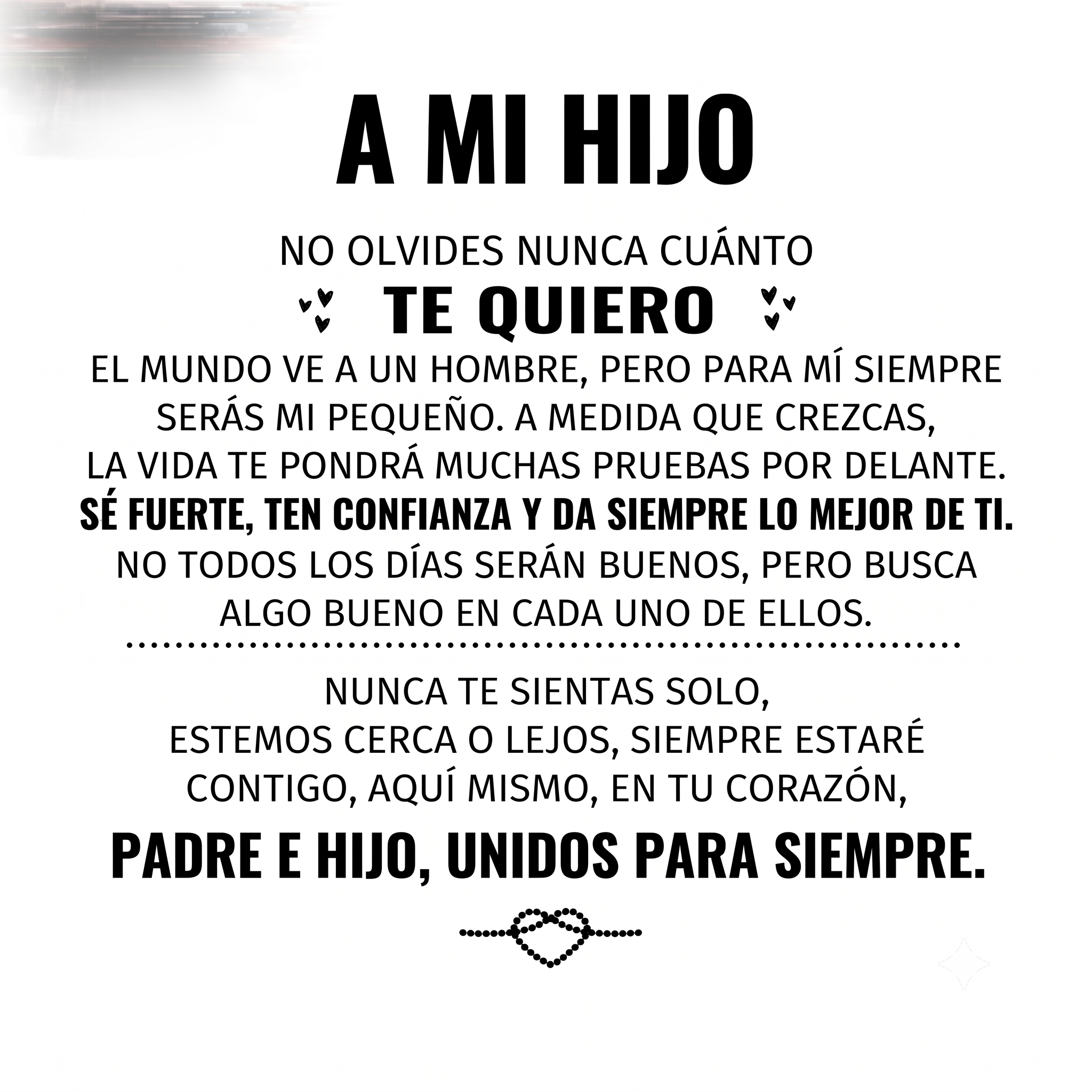 «Para mi hijo» — Pulsera grabada