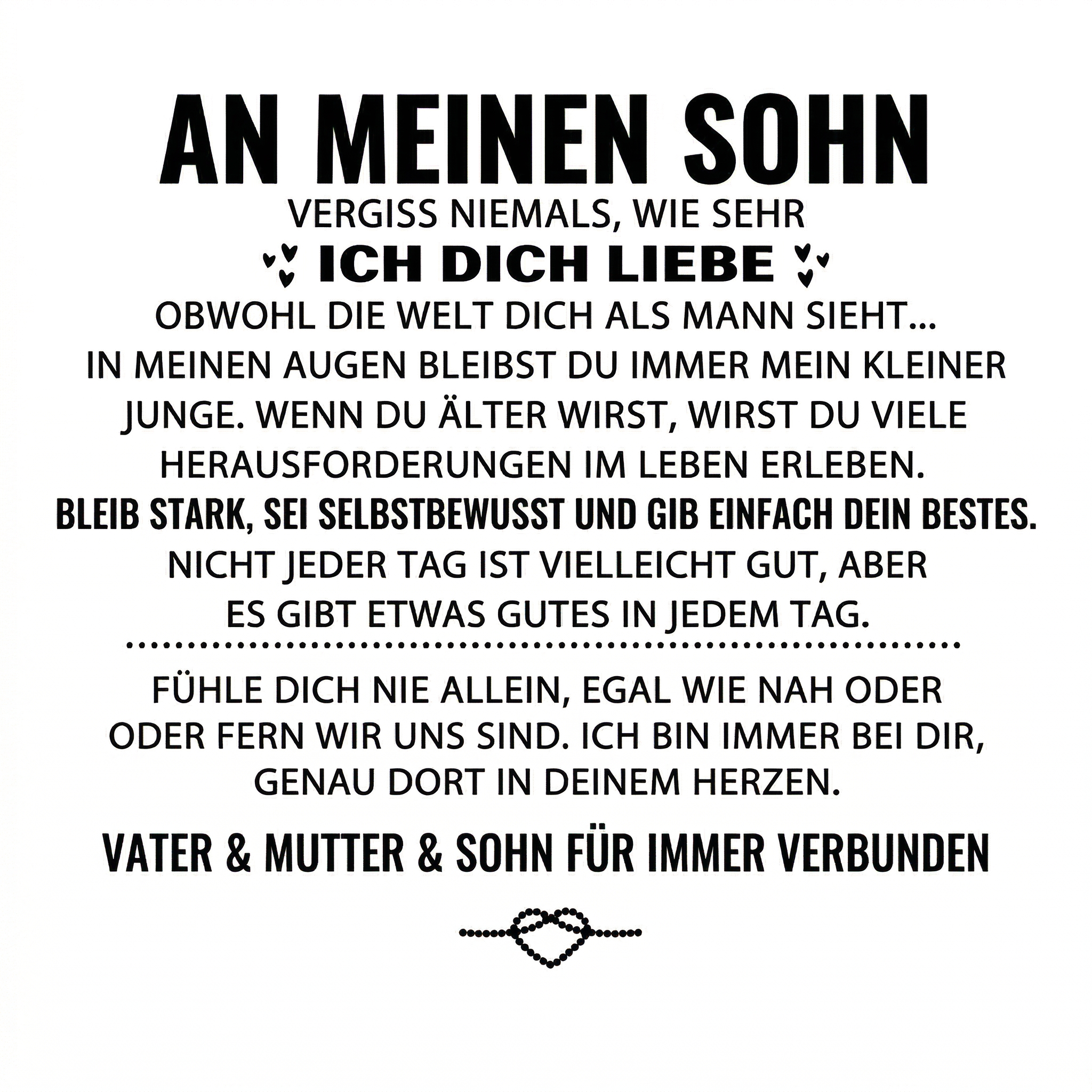 „Für meinen Sohn“ graviertes Armband