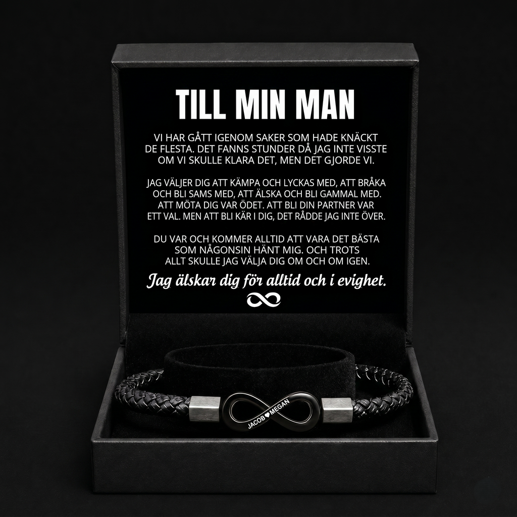 Personligt armband "Till min man"