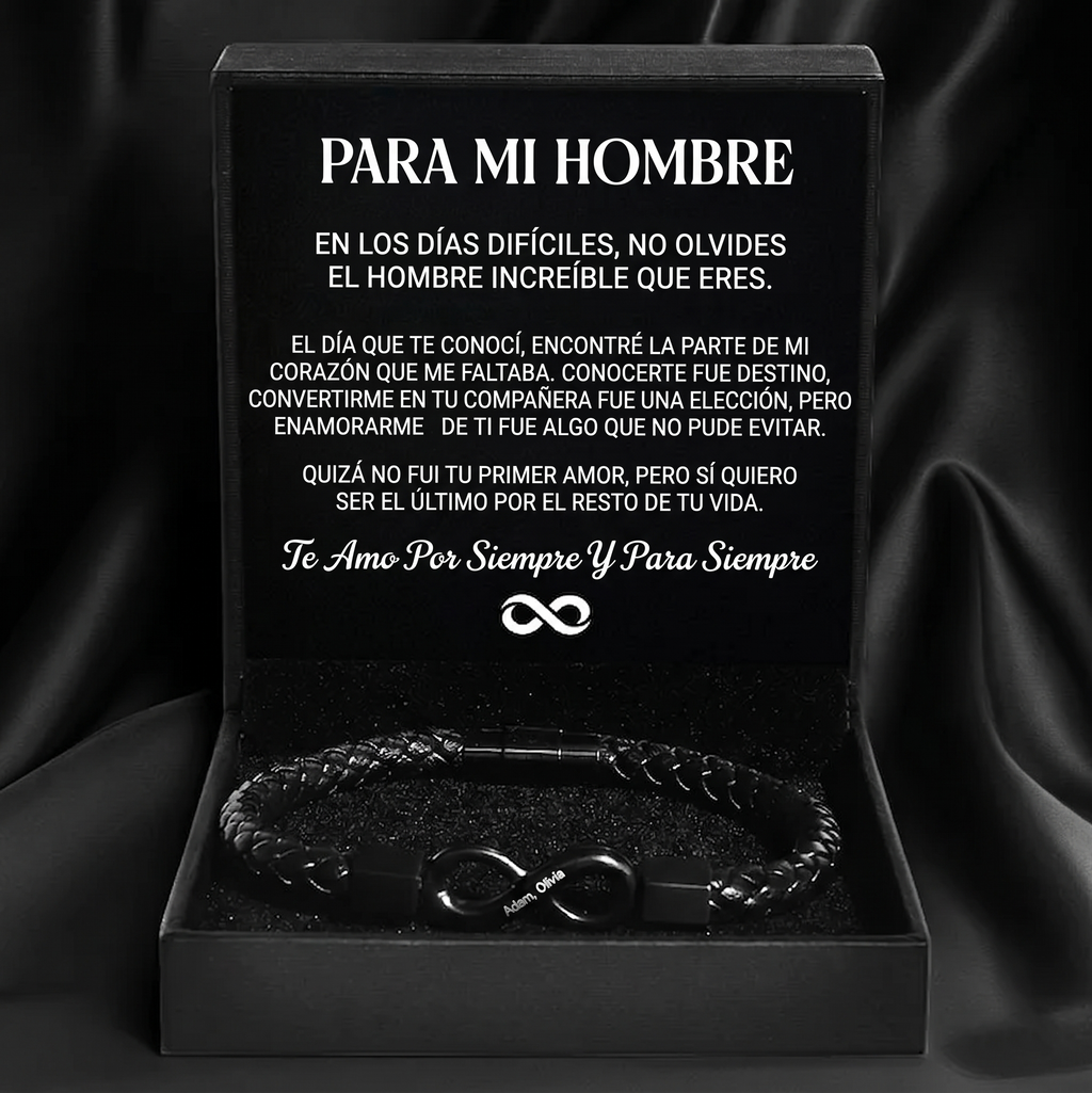 “Para mi hombre” Pulsera grabada
