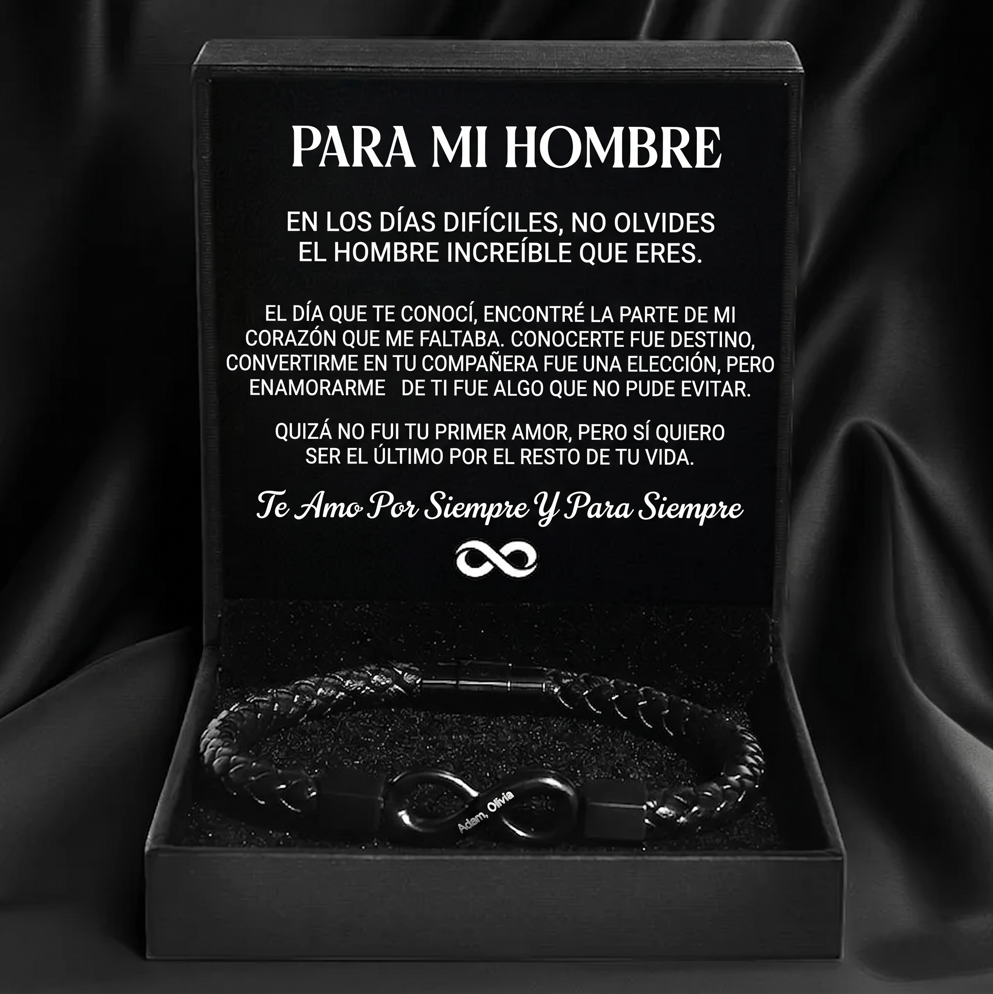 “Para mi hombre” Pulsera grabada