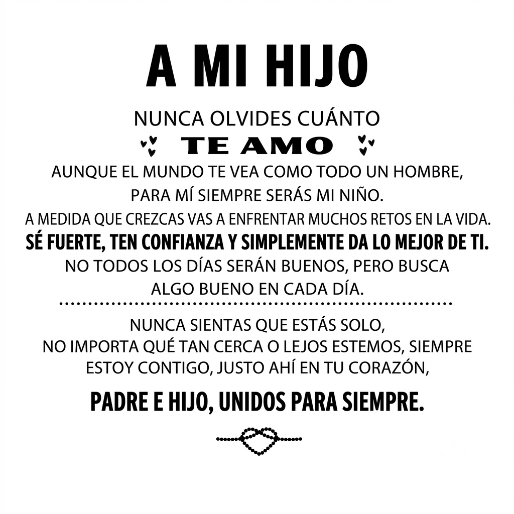 «Para mi hijo» — Pulsera grabada