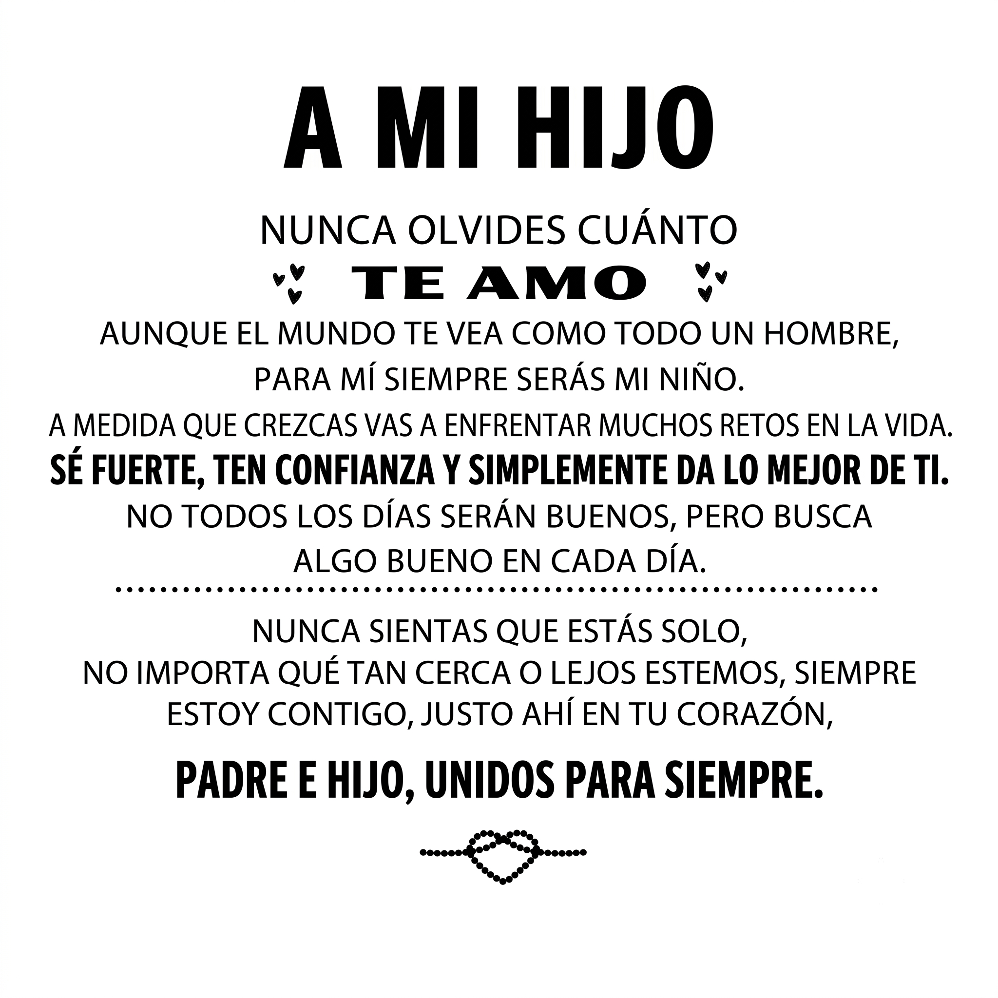 «Para mi hijo» — Pulsera grabada