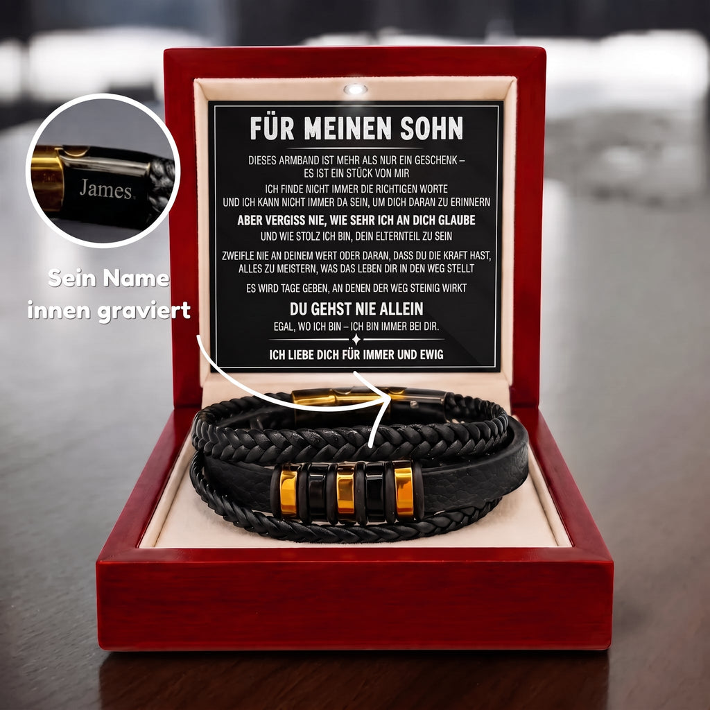 Für meinen Sohn – Armband „Nie allein"