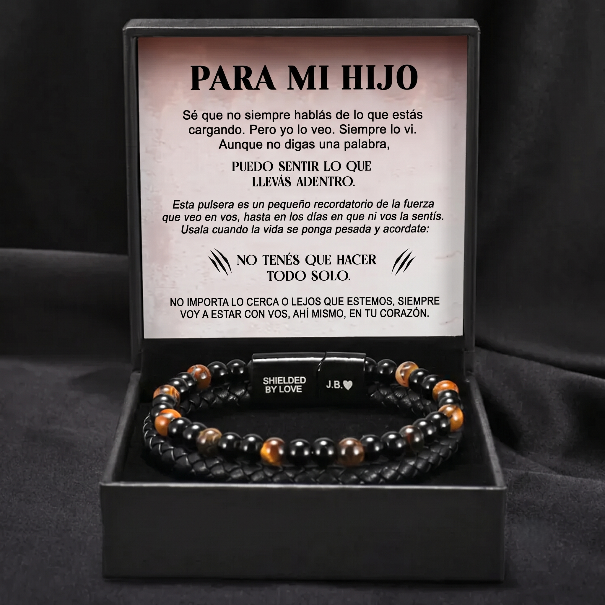 Pulsera Ojo de Tigre "El Escudo de tu Hijo"