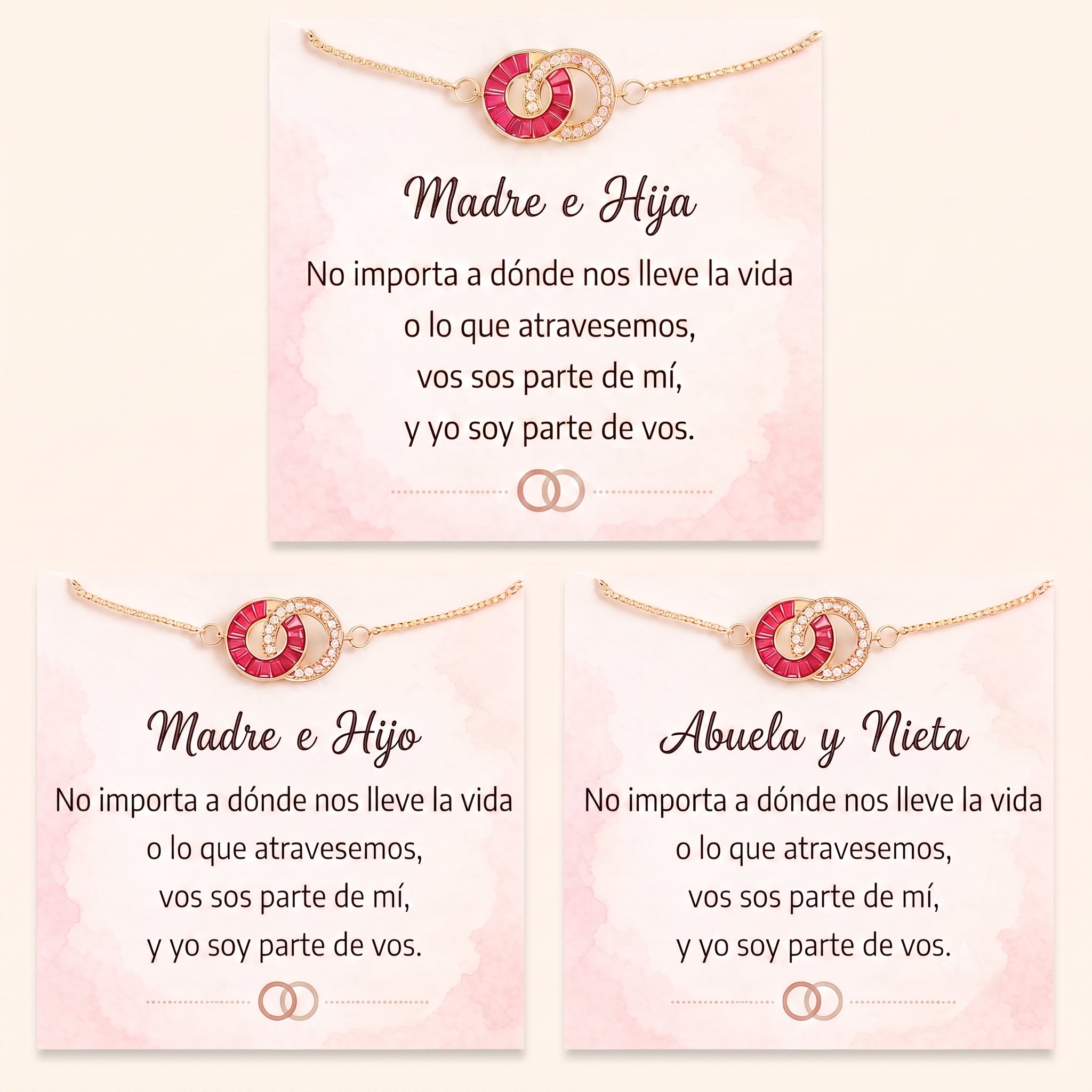 Pulsera de Piedras de Nacimiento Enlazadas
