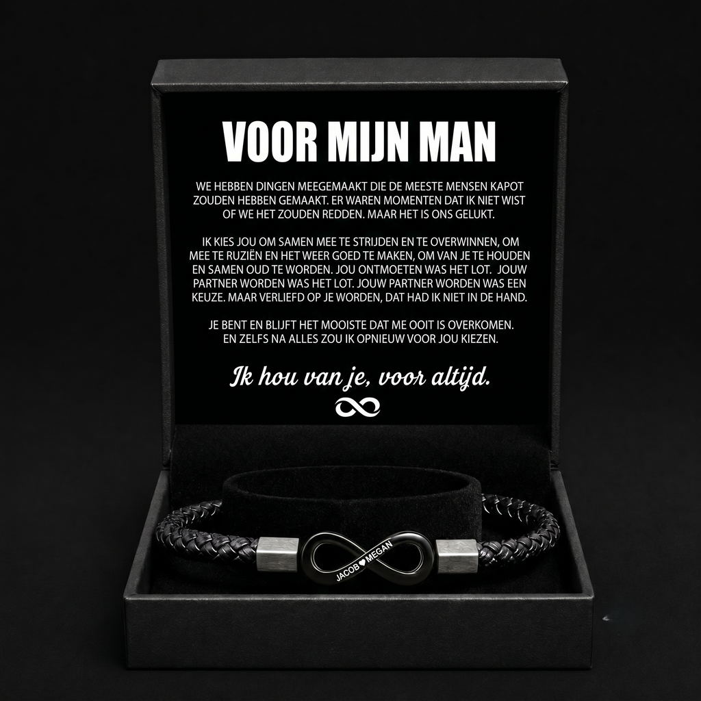 Gepersonaliseerde Armband "Voor Mijn Man"
