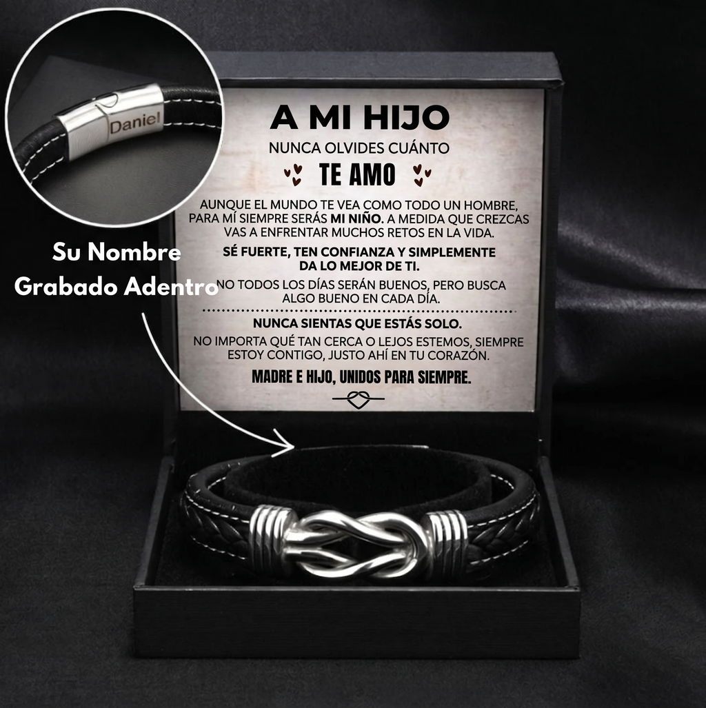 «Para mi hijo» — Pulsera grabada