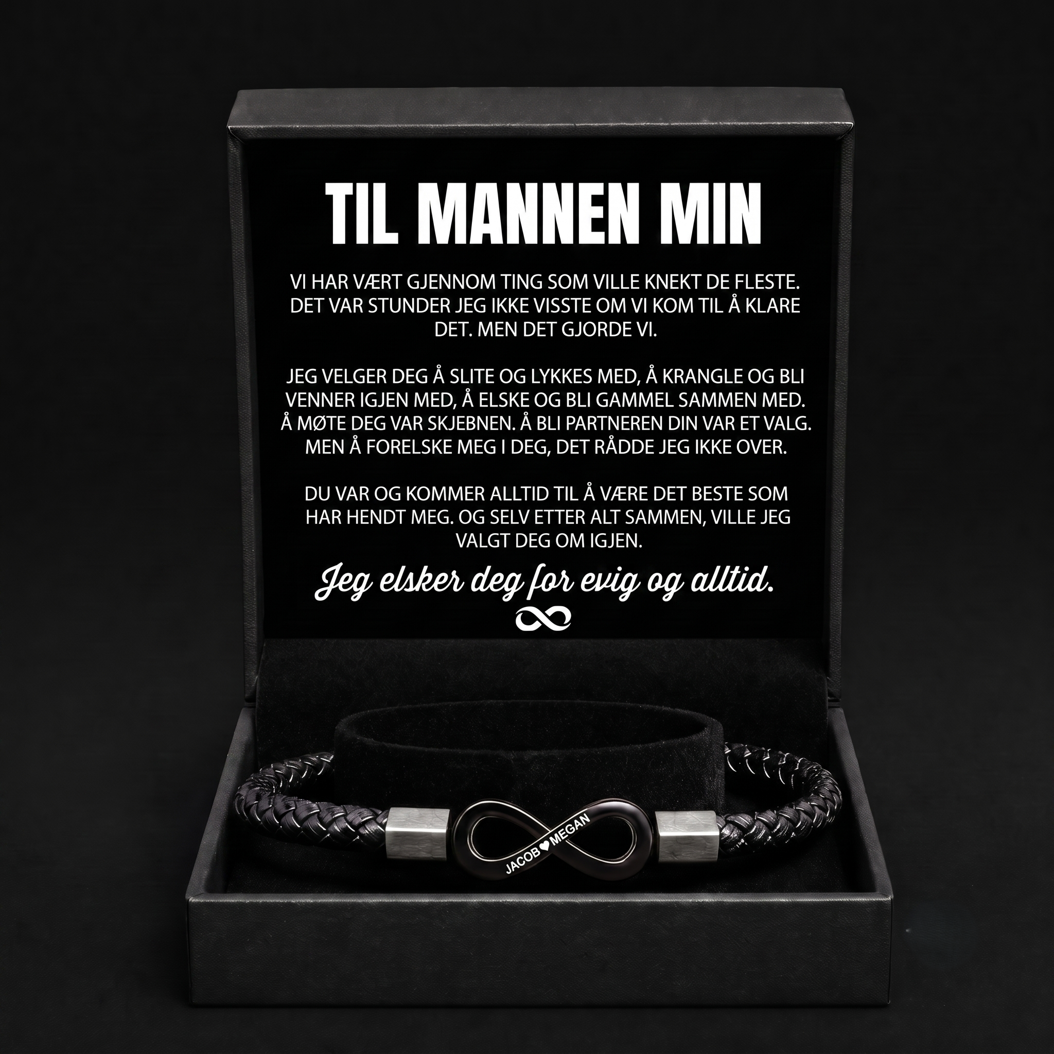 Personlig armbånd «Til min mann»