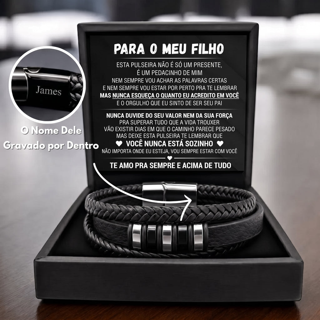 Para Meu Filho – Pulseira Nunca Sozinho