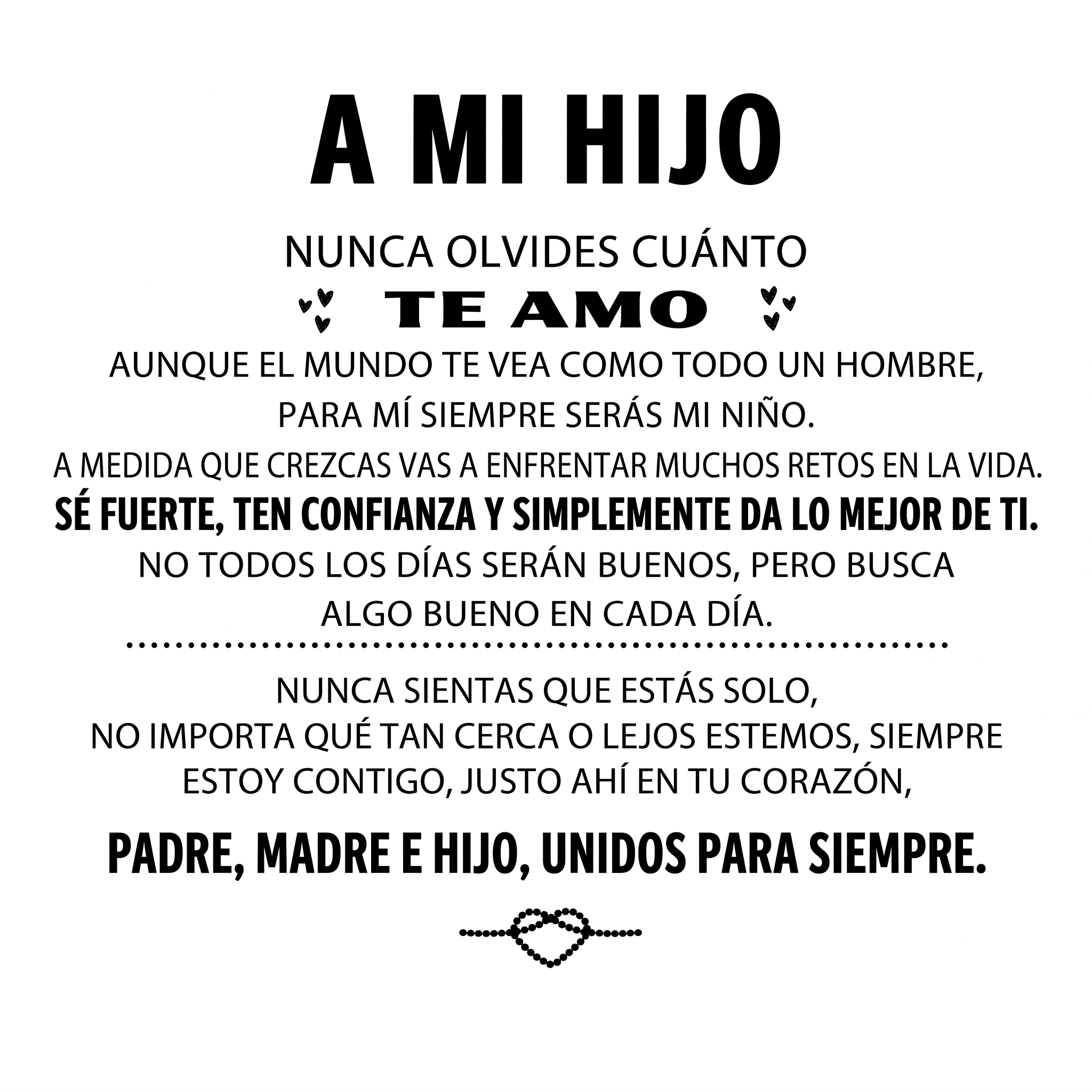 «Para mi hijo» — Pulsera grabada