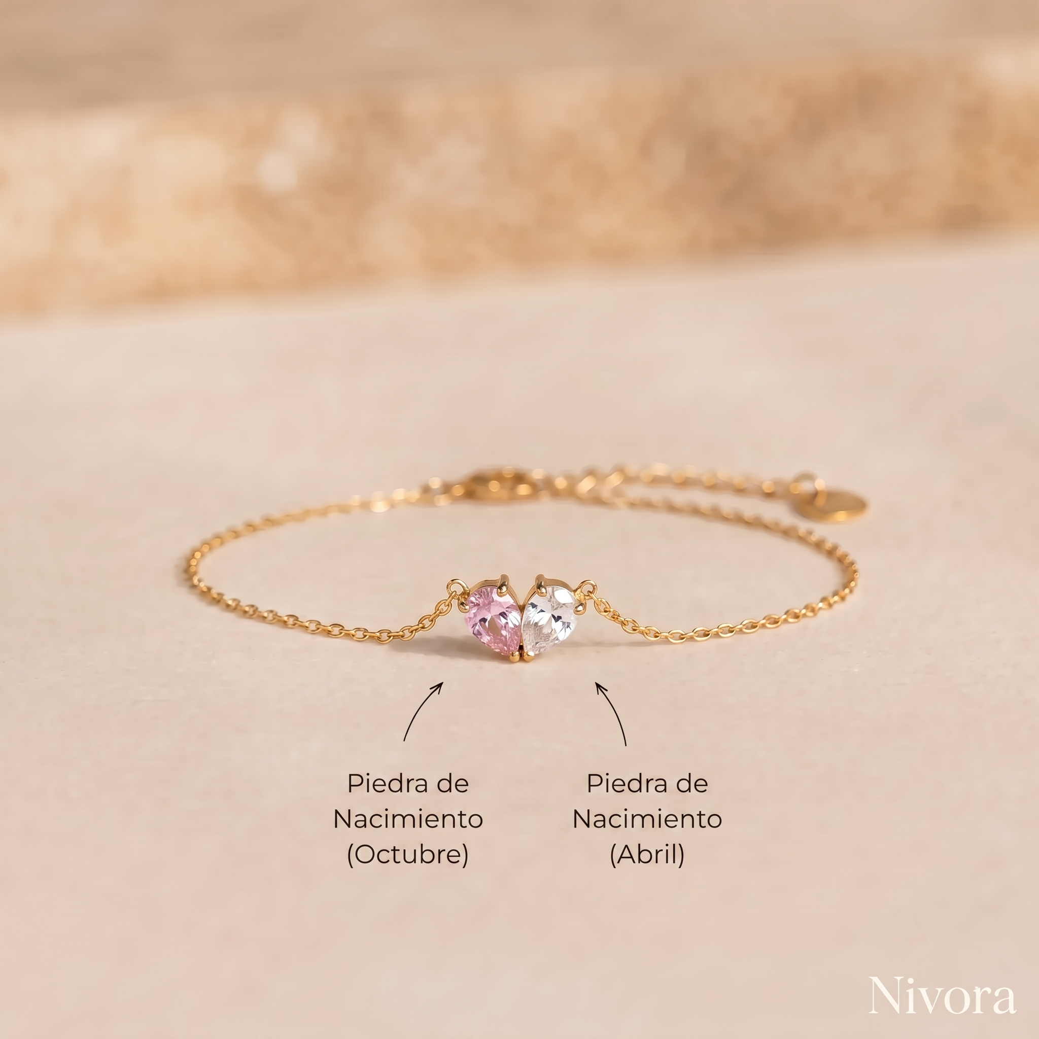 Nivora - Pulsera Piedra de Nacimiento
