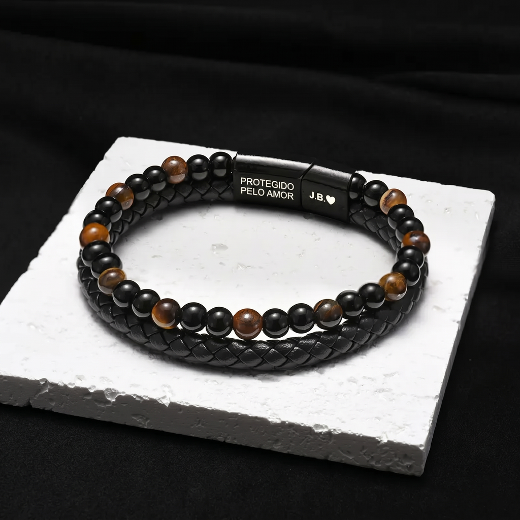 Escudo do Filho – Pulseira de Olho de Tigre