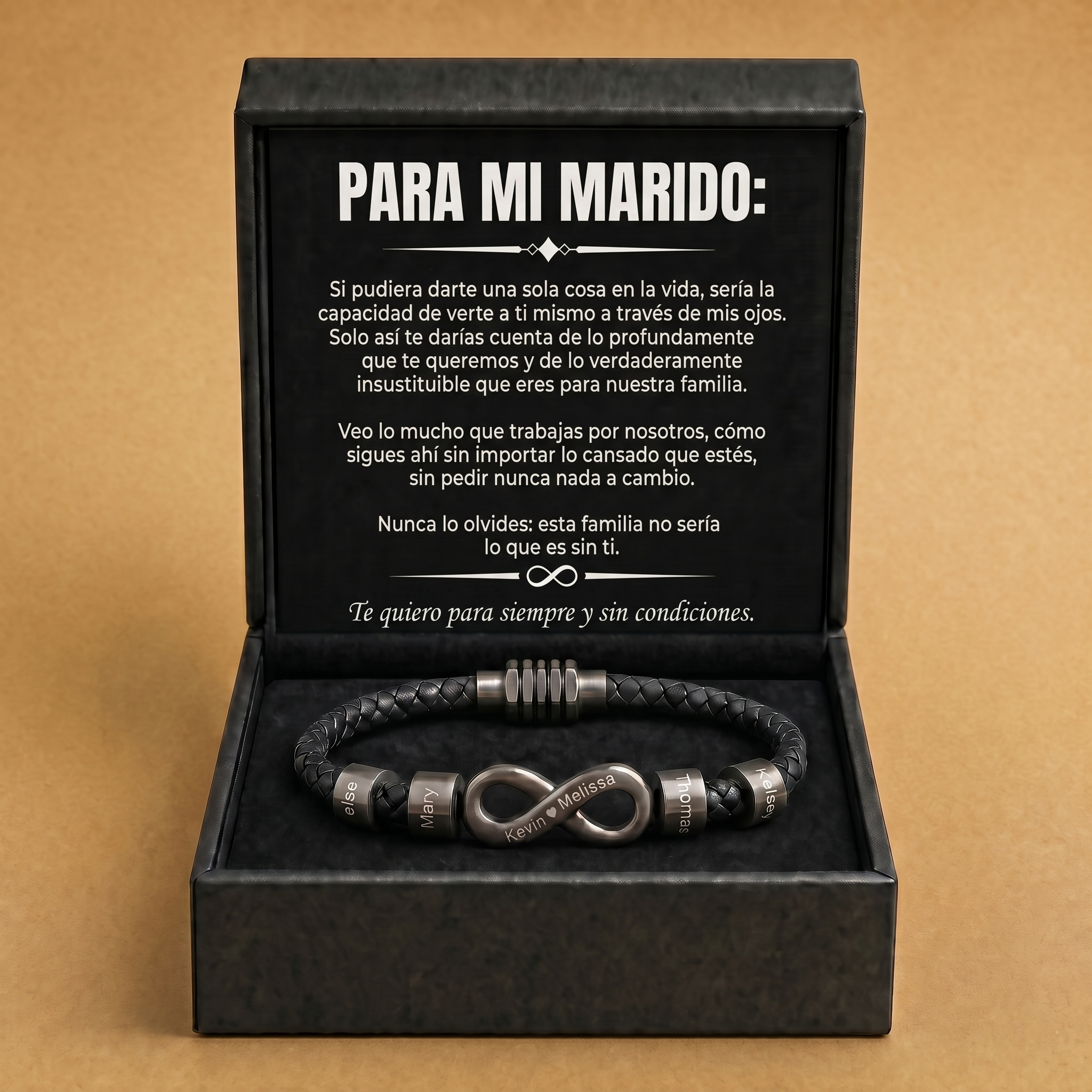 Pulsera Vínculo Infinito con nombres