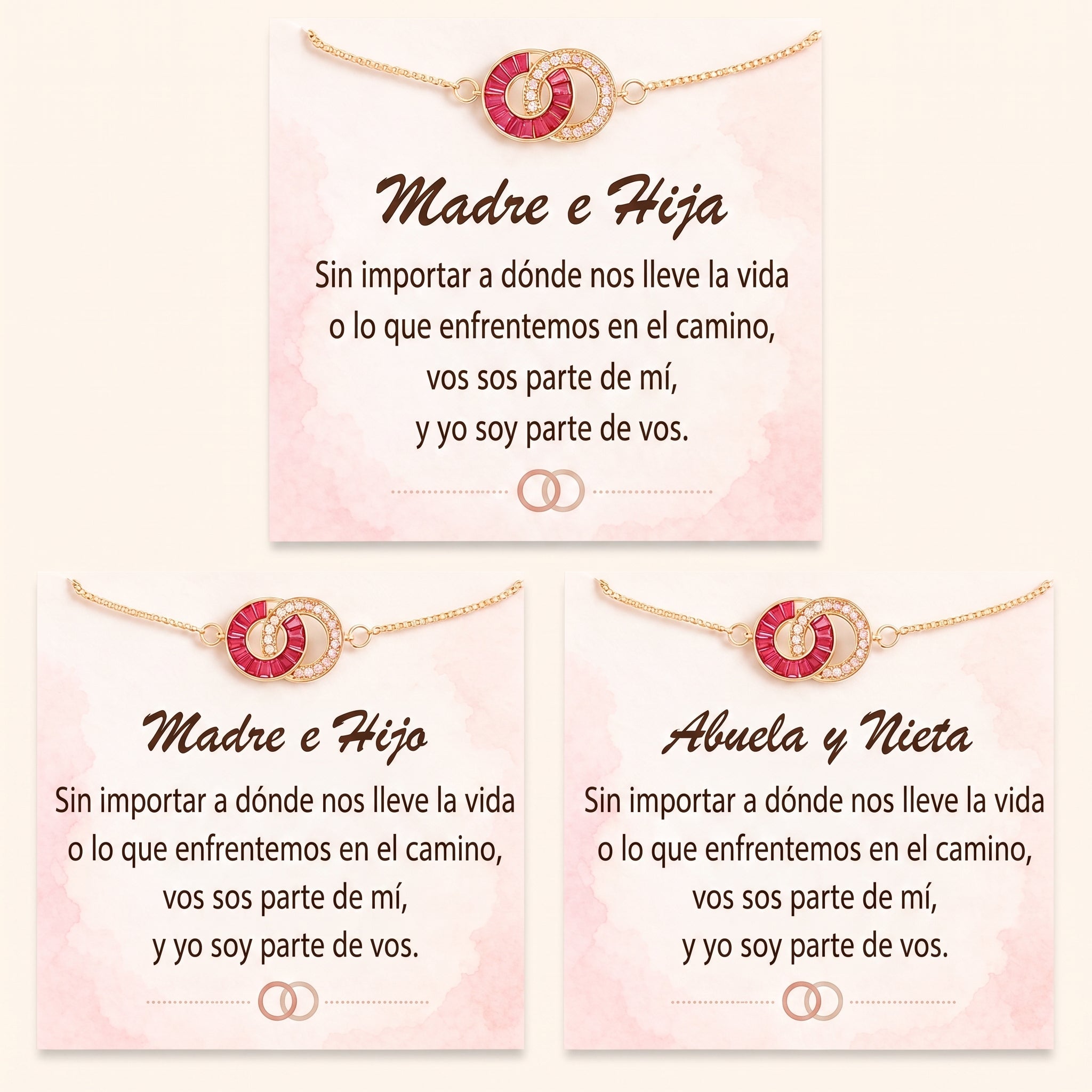 Pulsera de Piedras de Nacimiento Entrelazadas