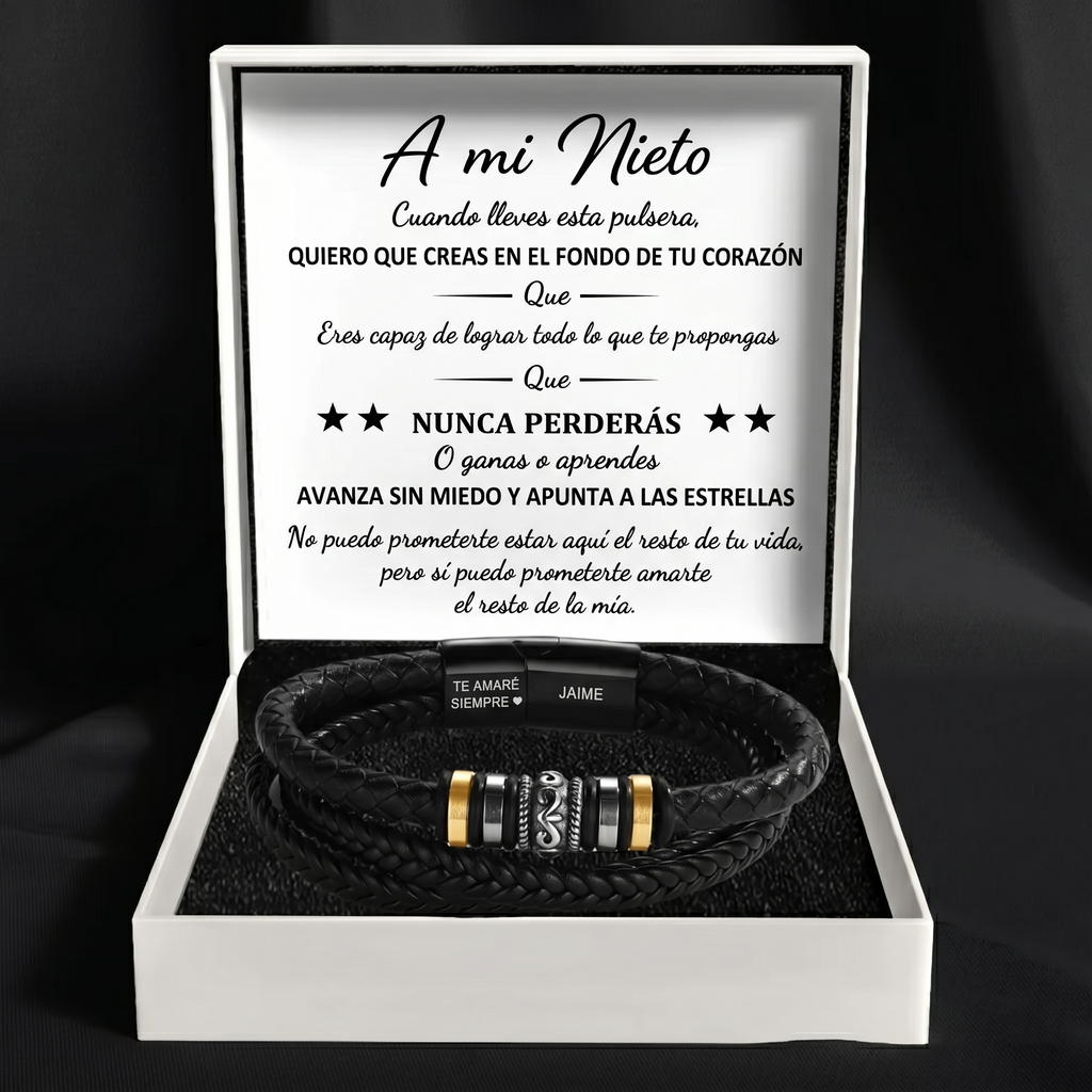 Pulsera grabada «Para mi nieto»