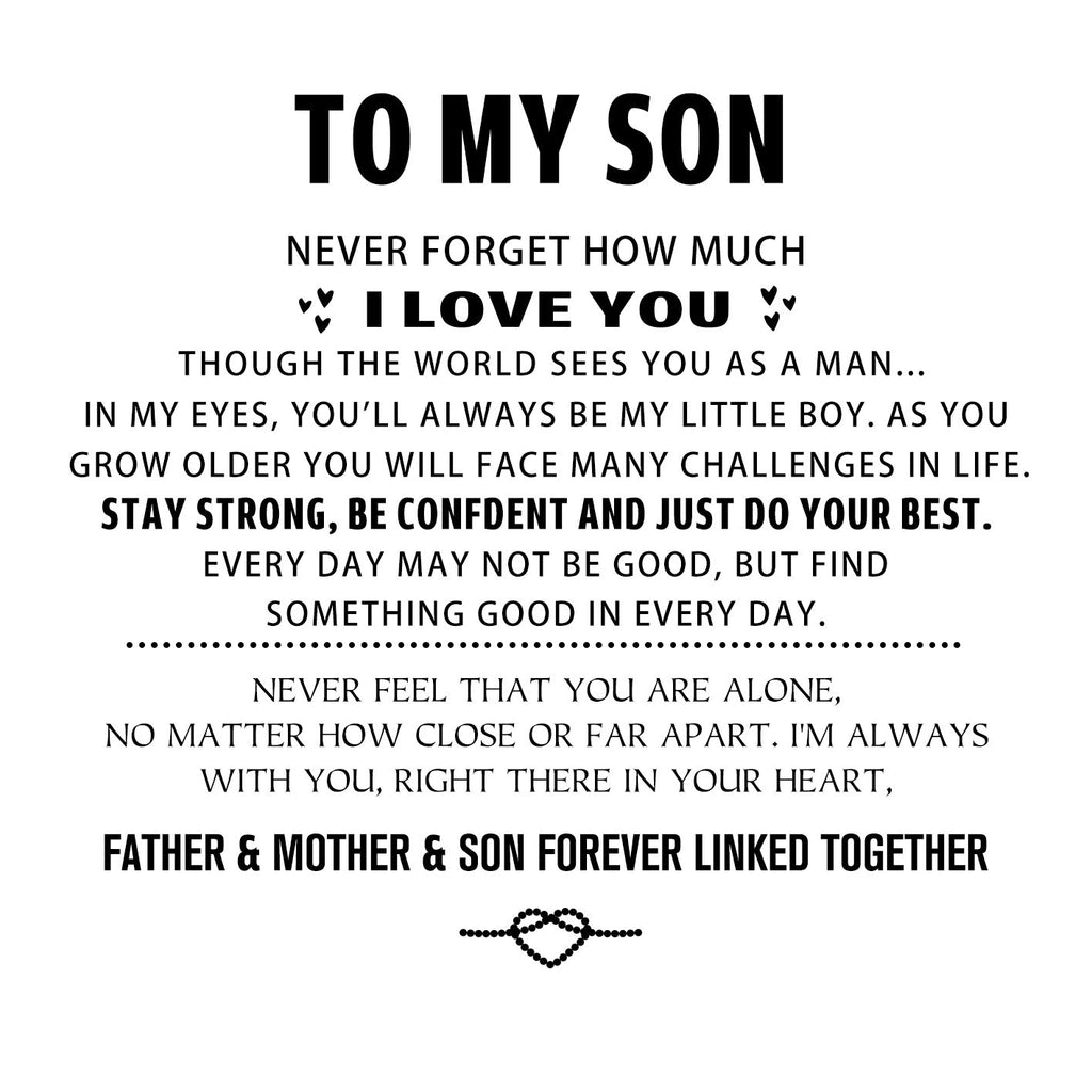 "To My Son" Engraved Bracelet