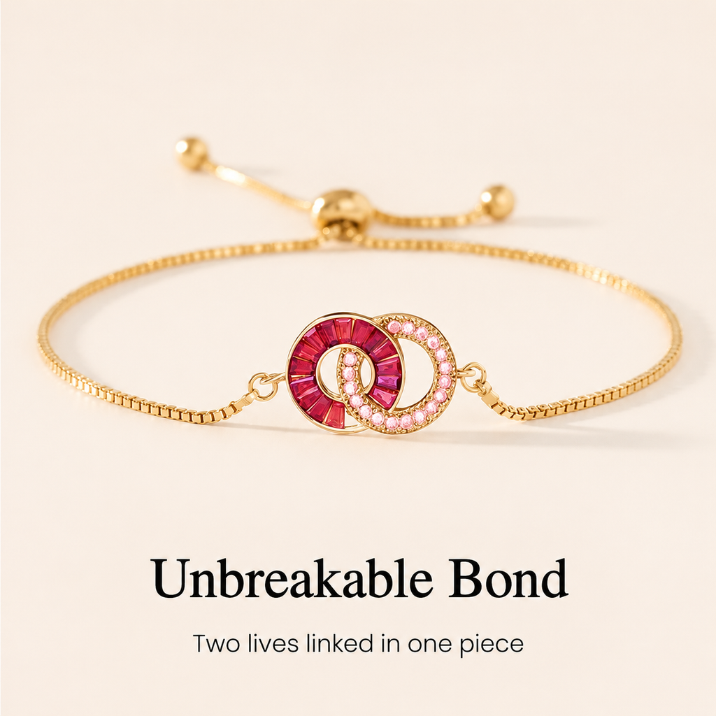 Personalized Linked Birthstone Bracelet