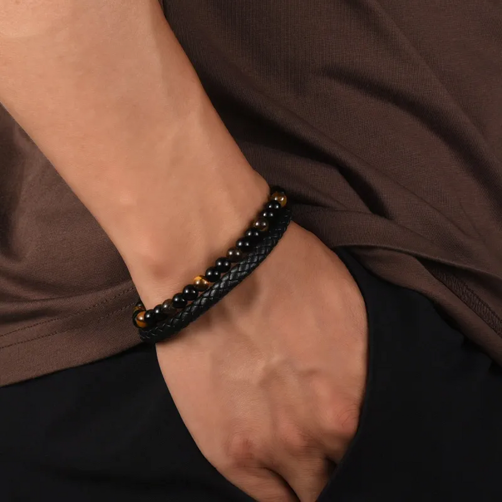Sønnens skjold – tigerøye-armbånd