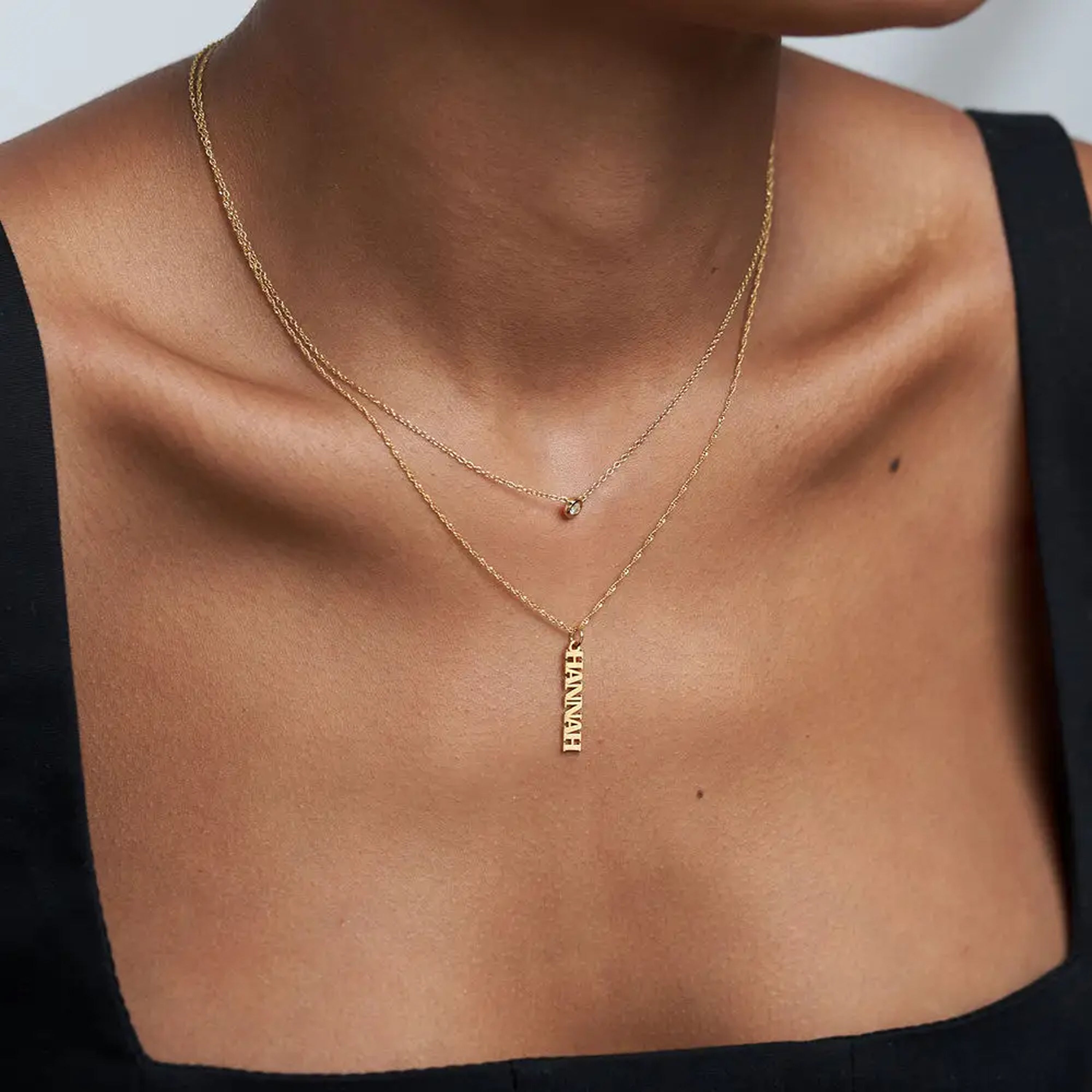 Vertical Name Necklace