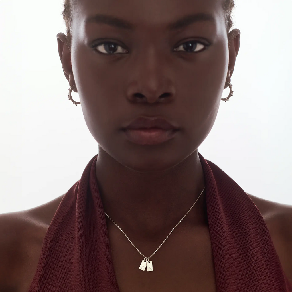 Willow Engraved Initial Necklace