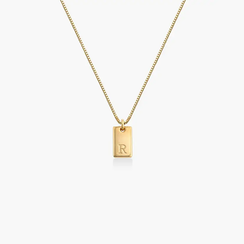 Willow Engraved Initial Necklace