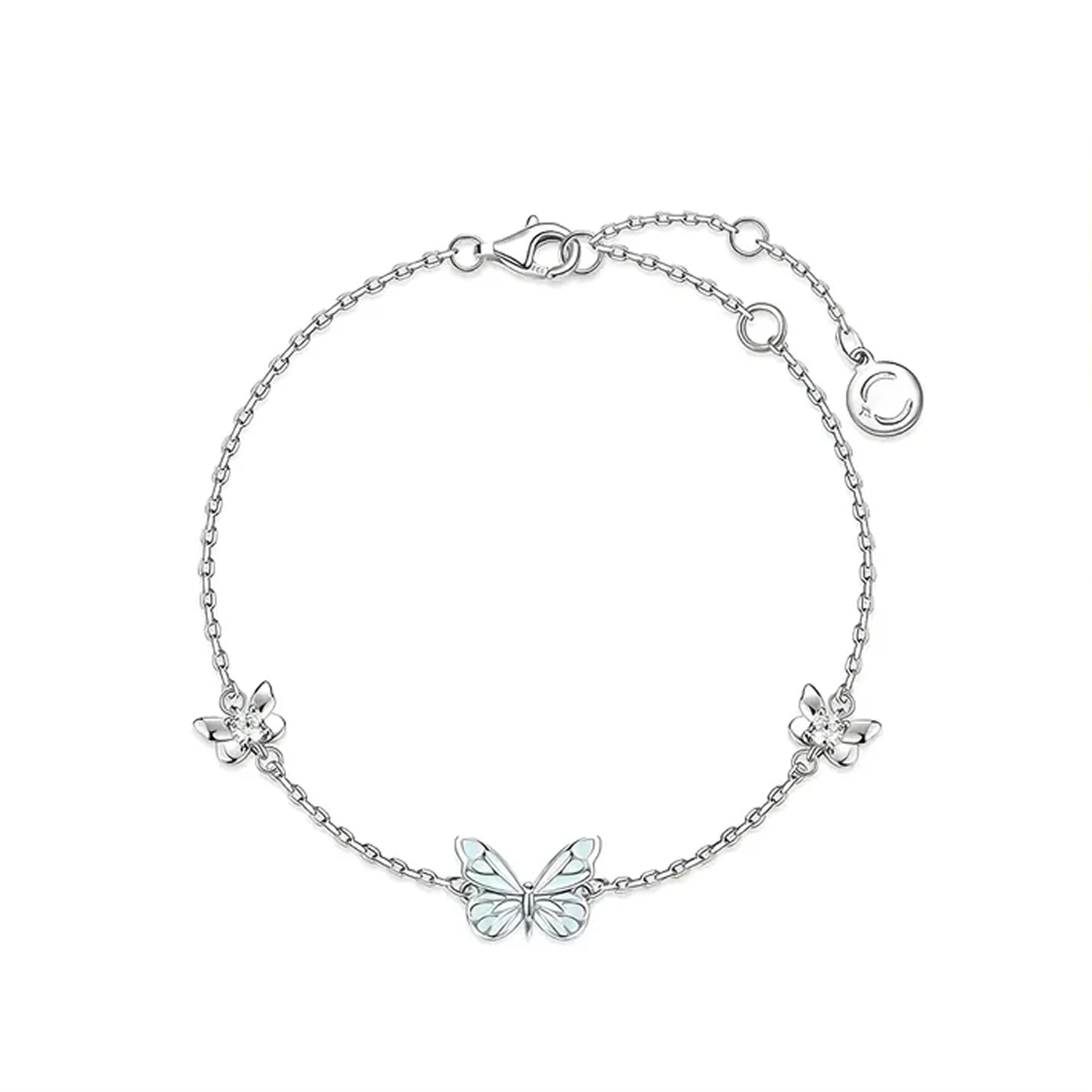 Strahlendes Blaues Schmetterling-Armband