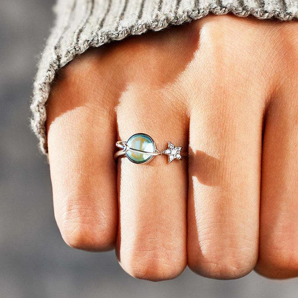 To My Daughter Moon & Star Ring