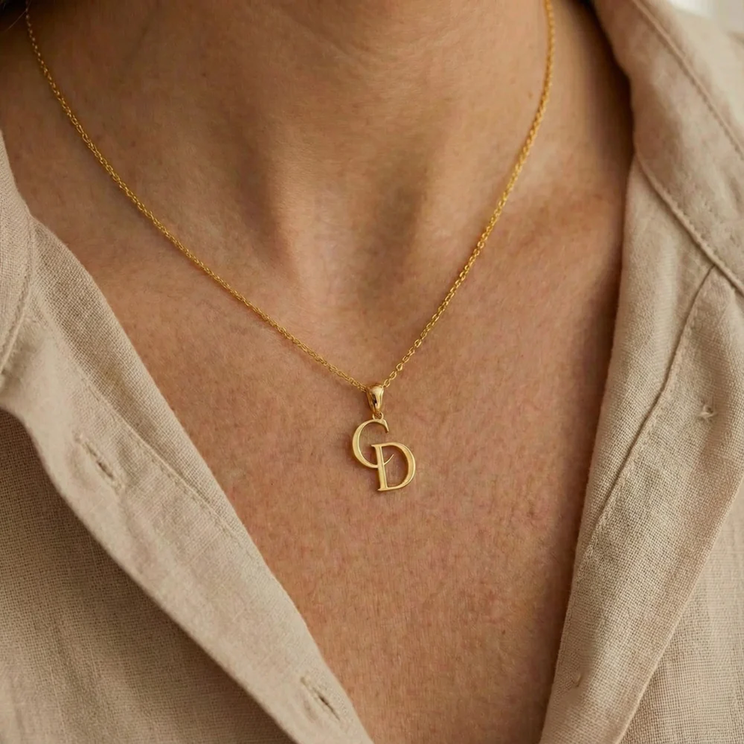Gepersonaliseerde ketting met initialen