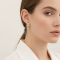 Cross Charm Hoops