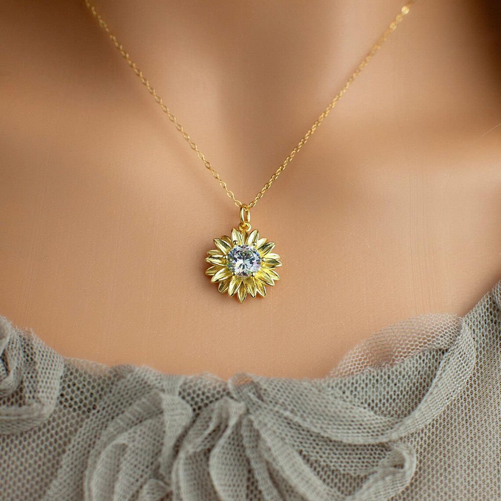 Sunflower Pendant Necklace