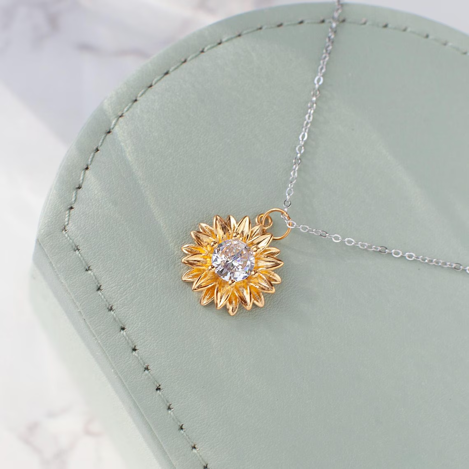 Sunflower Pendant Necklace