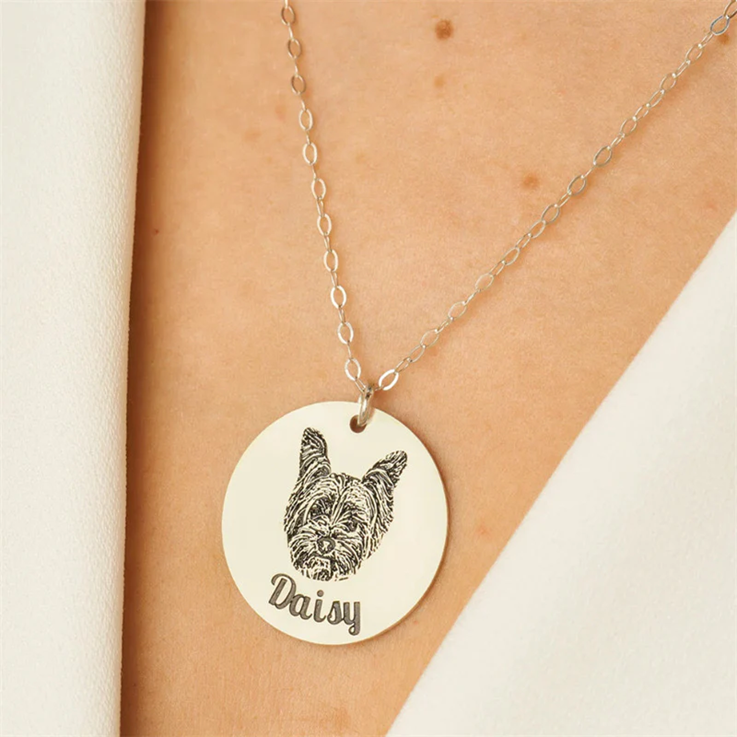 Custom Pet Portrait Necklace