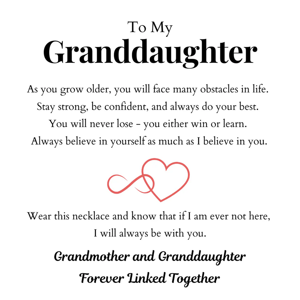 "To My Granddaughter" Interlock Necklace