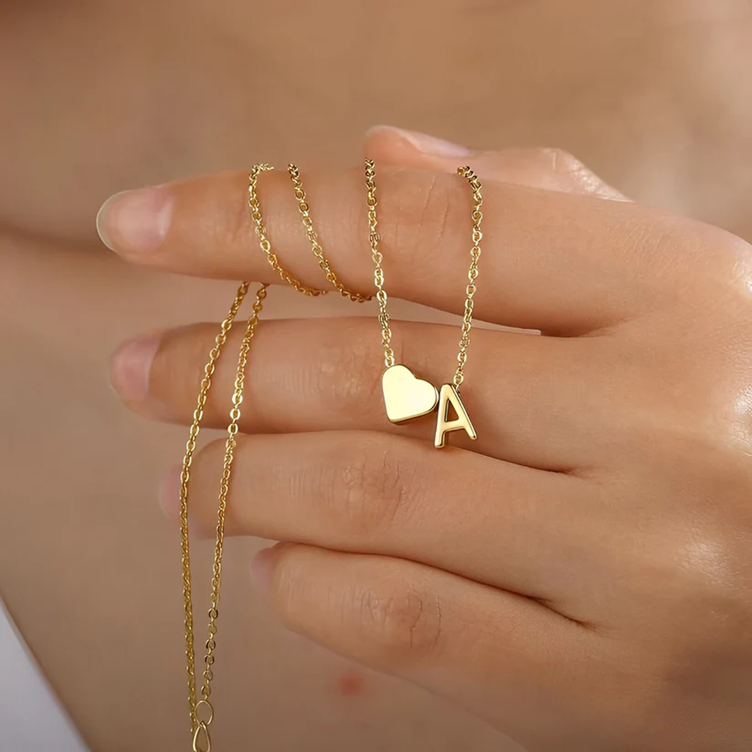 Initial-Kette „Ganzes Herz"